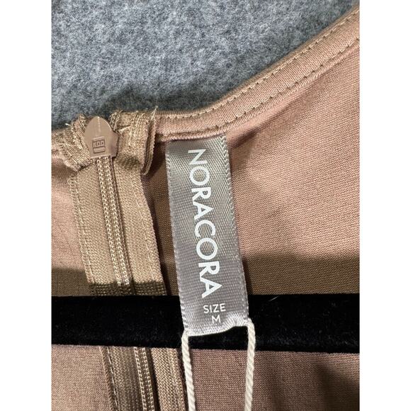 Noracora Jumpsuit Women Medium Brown Relax Stretch Mature Neutral Vacation NWT - Picture 2 of 6